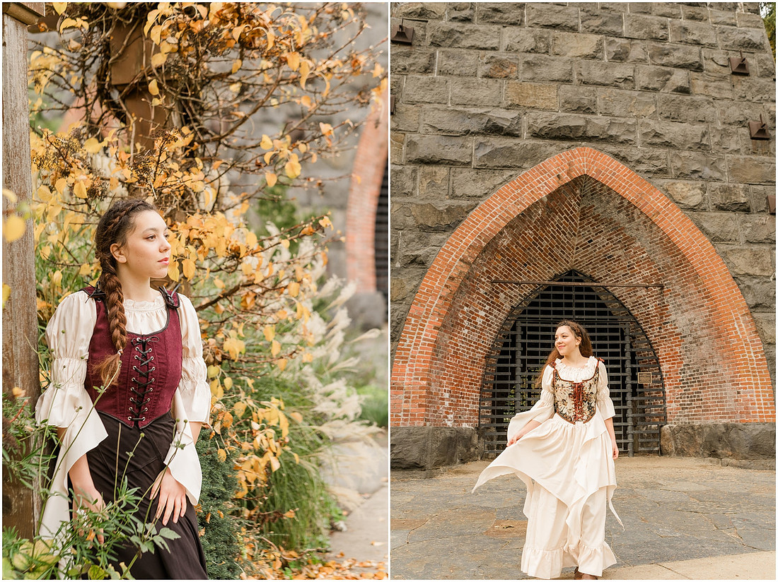 "Senior portrait photographer", "George Rogers Park", "Lake Oswego senior pictures", "Medieval theme photo session", "Senior Girl"