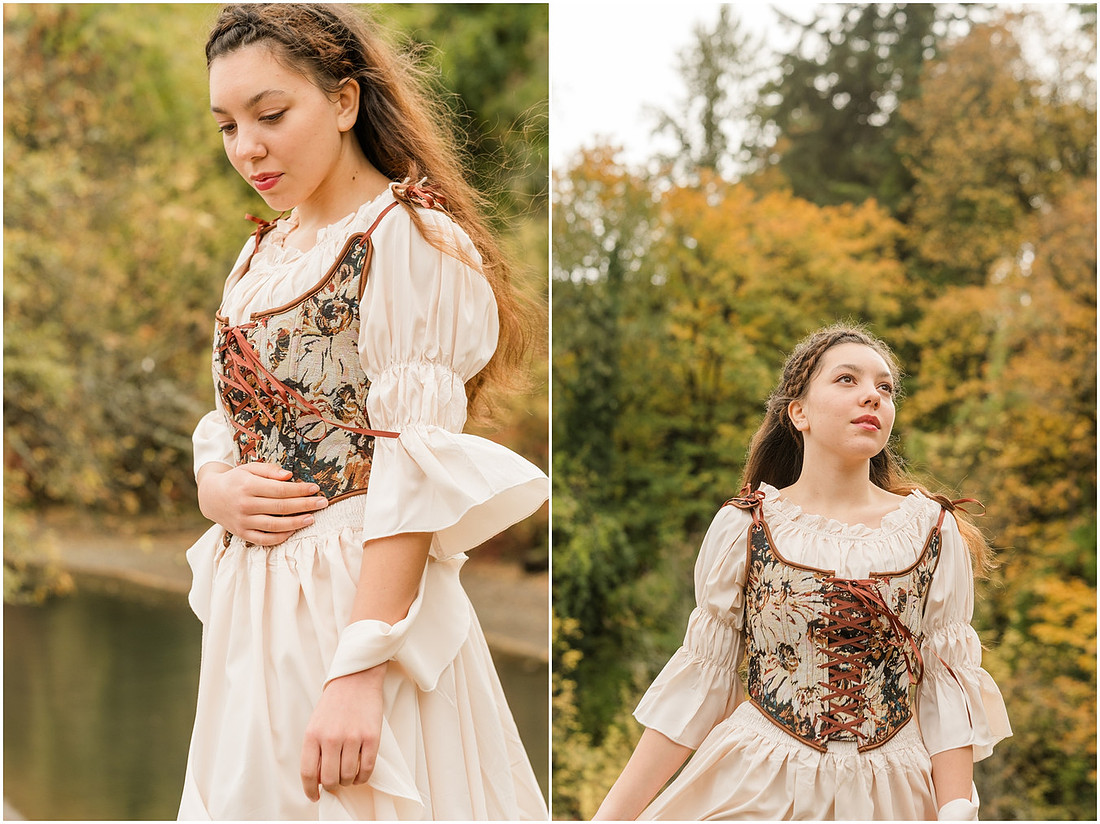 "Senior portrait photographer", "George Rogers Park", "Lake Oswego senior pictures", "Medieval theme photo session", "Senior Girl"