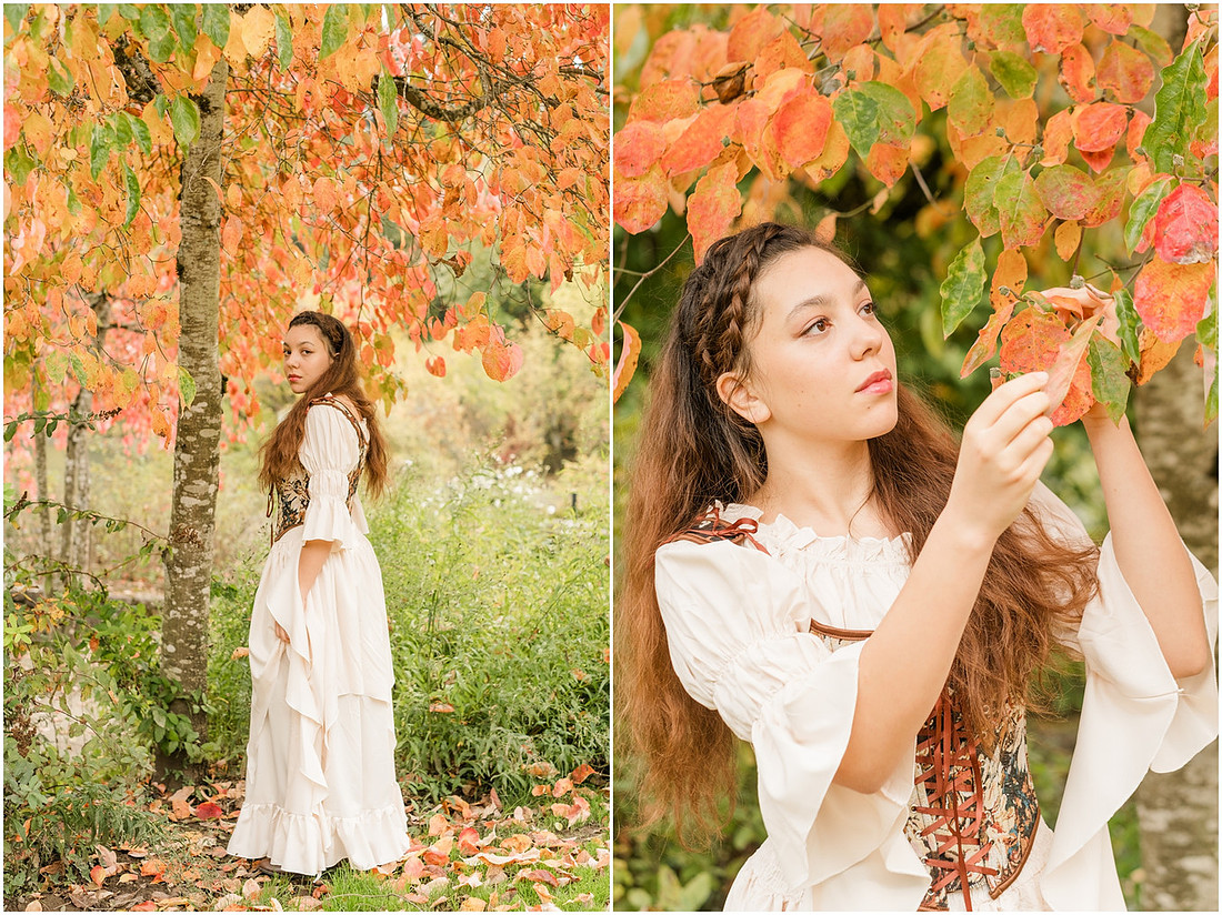 "Senior portrait photographer", "George Rogers Park", "Lake Oswego senior pictures", "Medieval theme photo session", "Senior Girl"