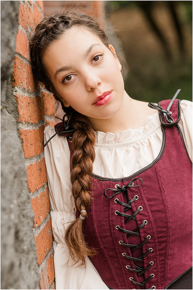 "Senior portrait photographer", "George Rogers Park", "Lake Oswego senior pictures", "Medieval theme photo session", "Senior Girl"