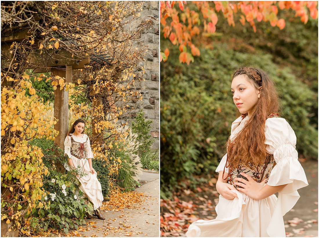 "Senior portrait photographer", "George Rogers Park", "Lake Oswego senior pictures", "Medieval theme photo session", "Senior Girl"