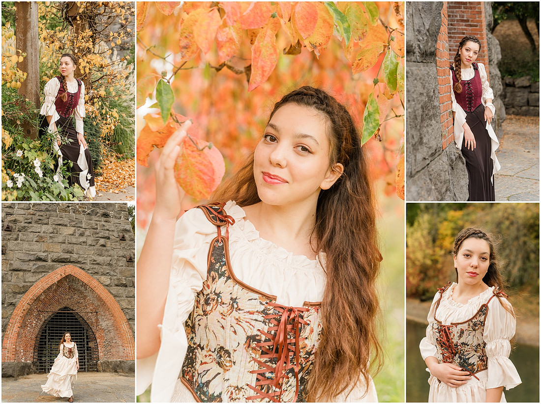 "Senior portrait photographer", "George Rogers Park", "Lake Oswego senior pictures", "Medieval theme photo session", "Senior Girl"