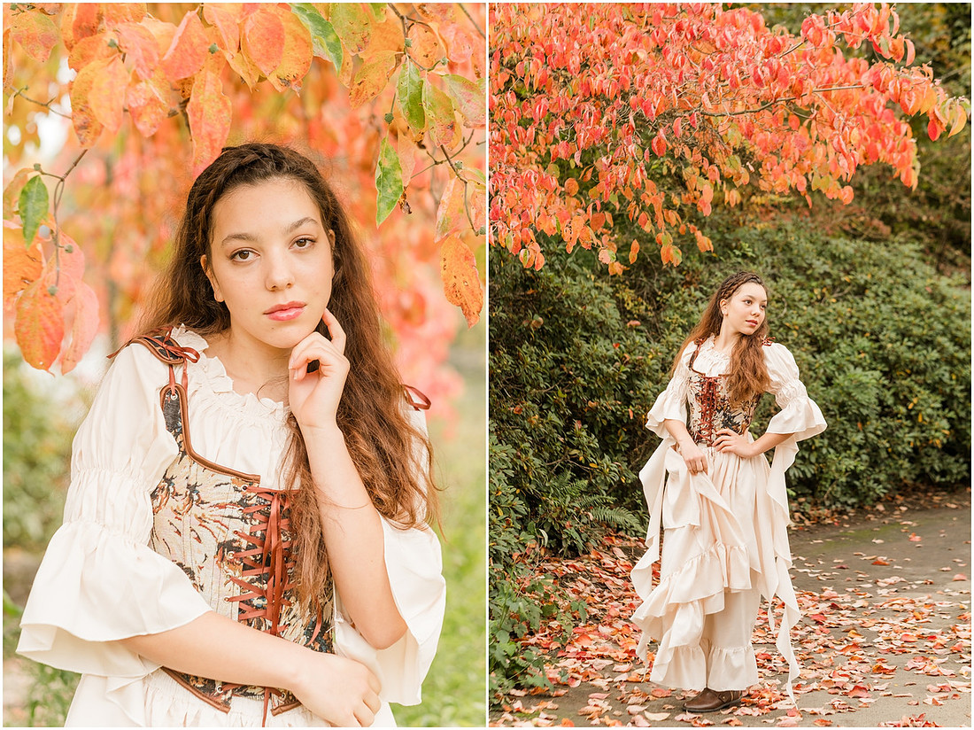 "Senior portrait photographer", "George Rogers Park", "Lake Oswego senior pictures", "Medieval theme photo session", "Senior Girl"