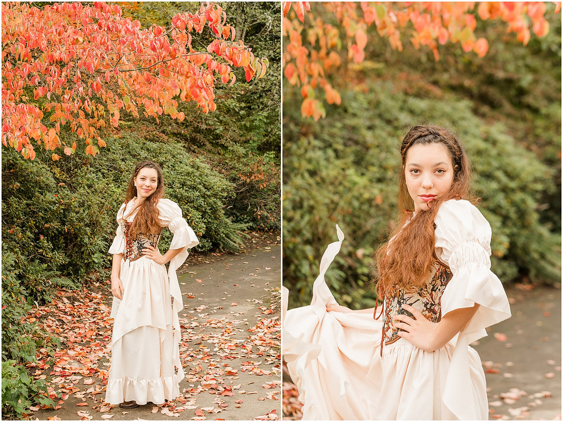 "Senior portrait photographer", "George Rogers Park", "Lake Oswego senior pictures", "Medieval theme photo session", "Senior Girl"