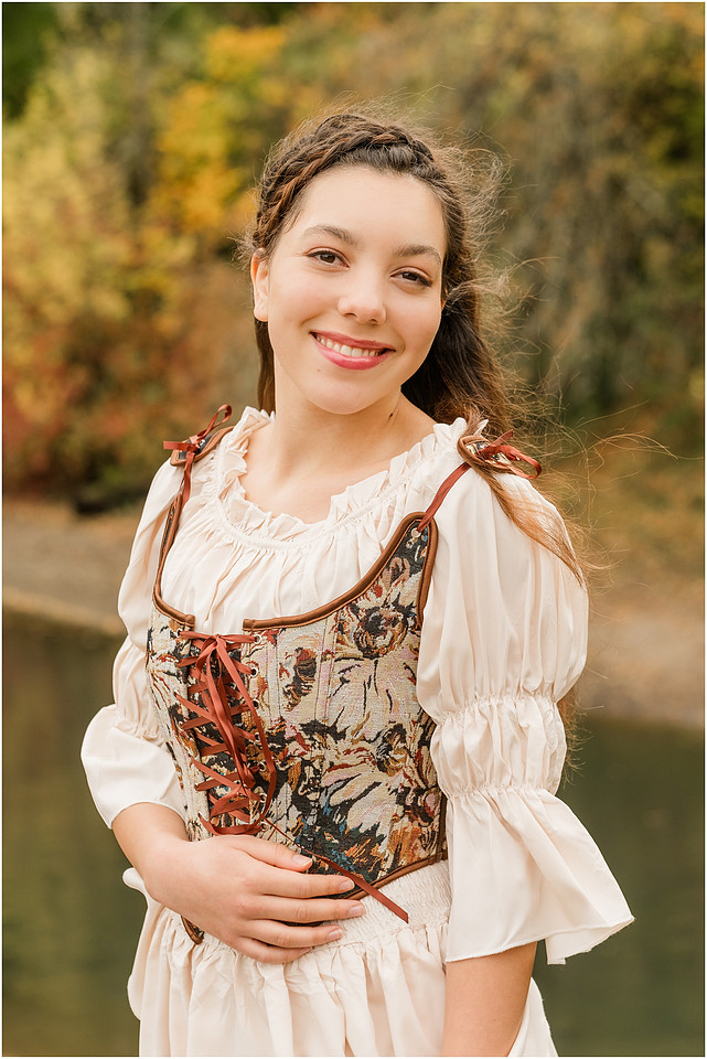 "Senior portrait photographer", "George Rogers Park", "Lake Oswego senior pictures", "Medieval theme photo session", "Senior Girl"
