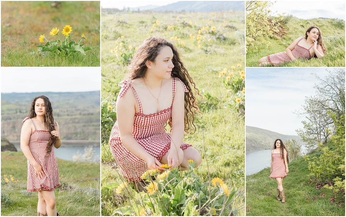 "Columbia River Gorge", "Spring Senior session", "Wildflower photo session"