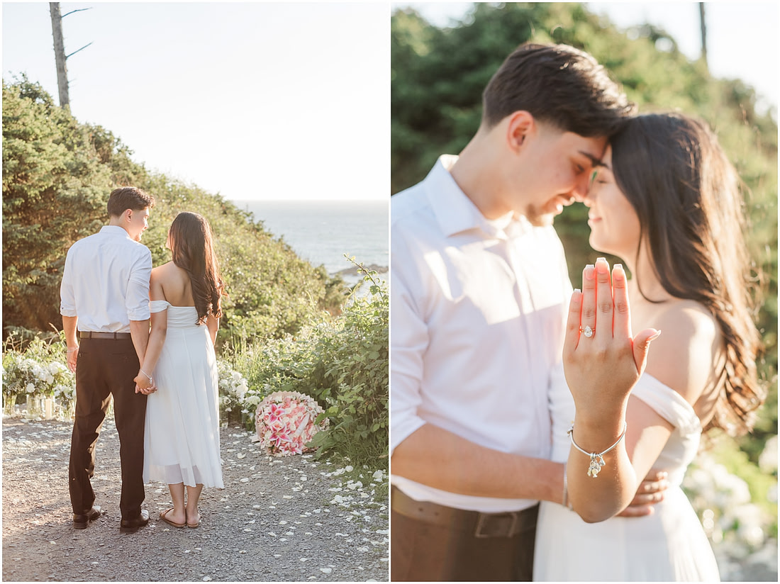 "Oregon Coast photographer", "Engagement pictures", "Proposal Photographer", "Ecola State Park photo session", "PNW couple photographer", "Amanda and Bryan Photography"