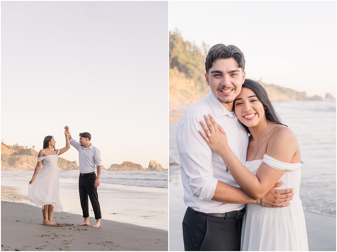 "Oregon Coast photographer", "Engagement pictures", "Proposal Photographer", "Ecola State Park photo session", "PNW couple photographer", "Amanda and Bryan Photography"