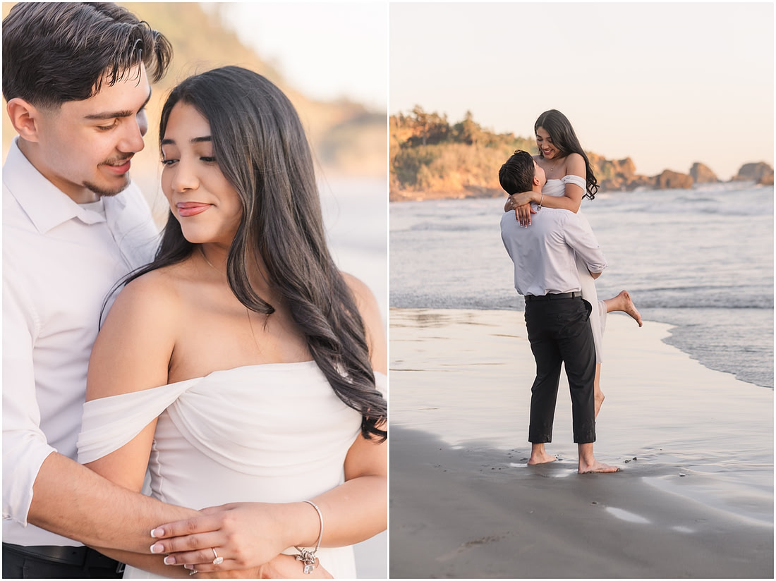"Oregon Coast photographer", "Engagement pictures", "Proposal Photographer", "Ecola State Park photo session", "PNW couple photographer", "Amanda and Bryan Photography"