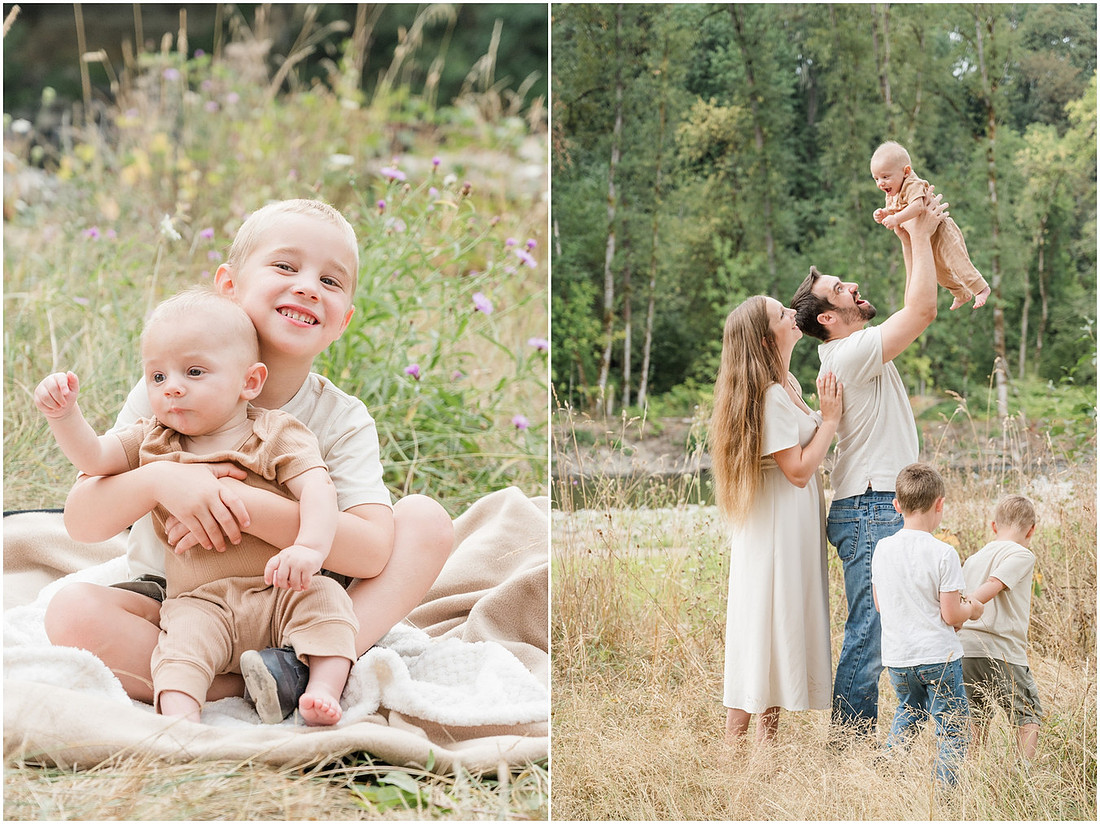 "family pictures", "Ridgefield family photographer", "La Center family photographer", "three boys siblings photo session", "Woodland Wa family photographer", "SW Washington family photographer"