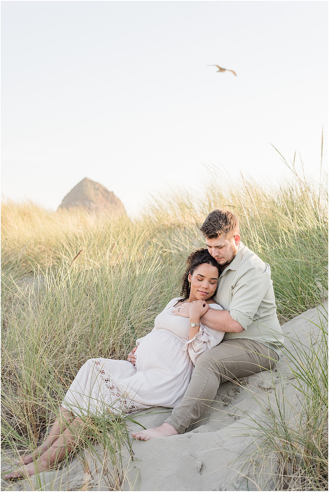 "Maternity pictures", "Oregon coast photographer", "PNW coast photographer", "Haystack Rock maternity pictures"