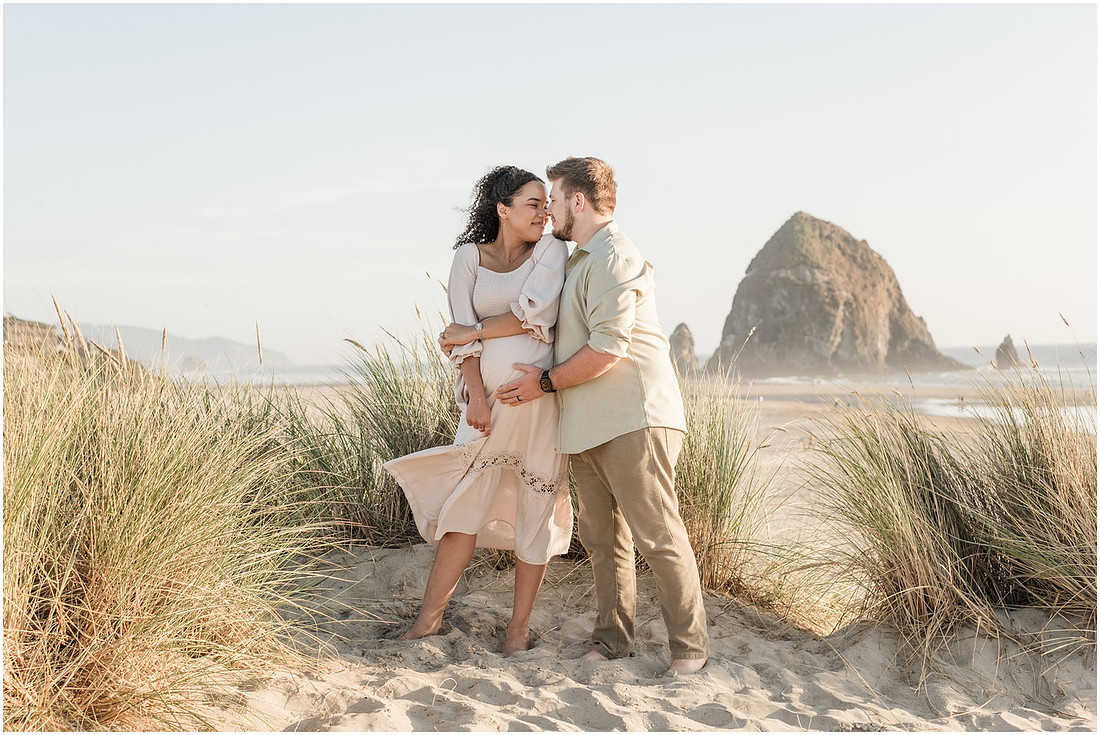 "Maternity pictures", "Oregon coast photographer", "PNW coast photographer", "Haystack Rock maternity pictures"