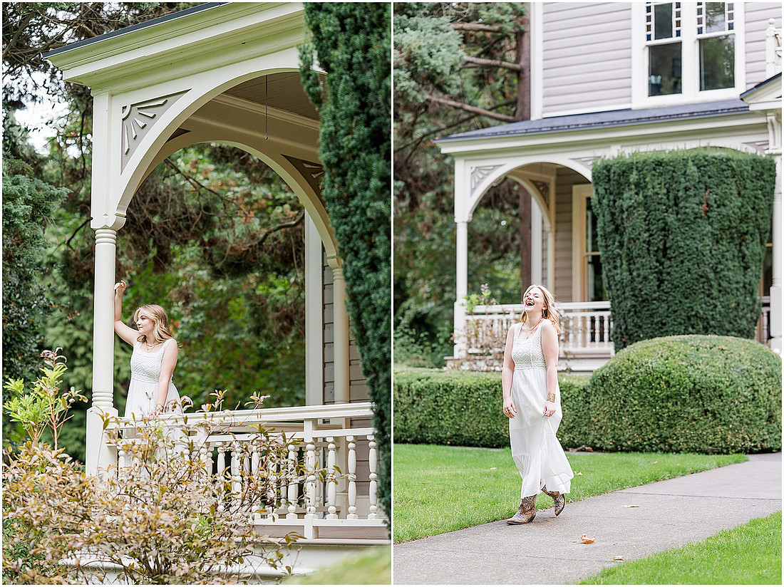 "Fort Vancouver Senior Session", "Flower garden senior session", "Longboard senior session", "Marshall House senior session"