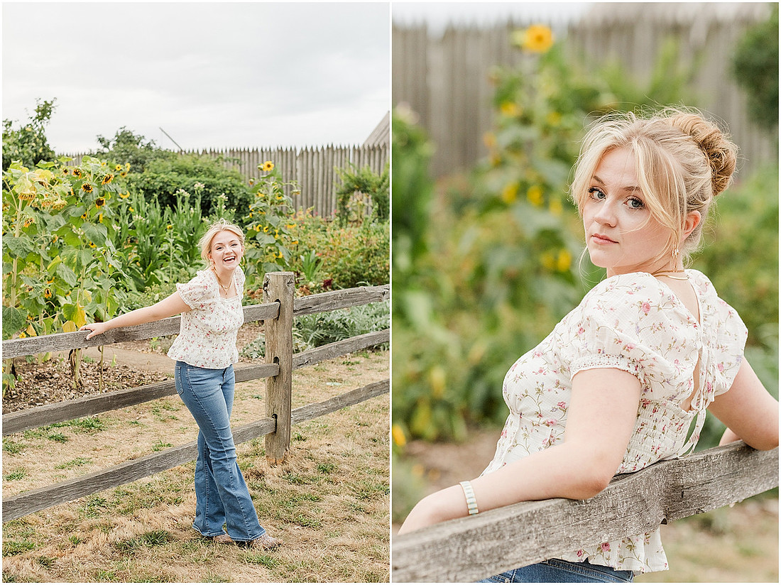 "Fort Vancouver Senior Session", "Flower garden senior session", "Longboard senior session", "Marshall House senior session"
