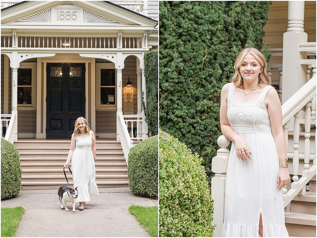 "Fort Vancouver Senior Session", "Flower garden senior session", "Longboard senior session", "Marshall House senior session"