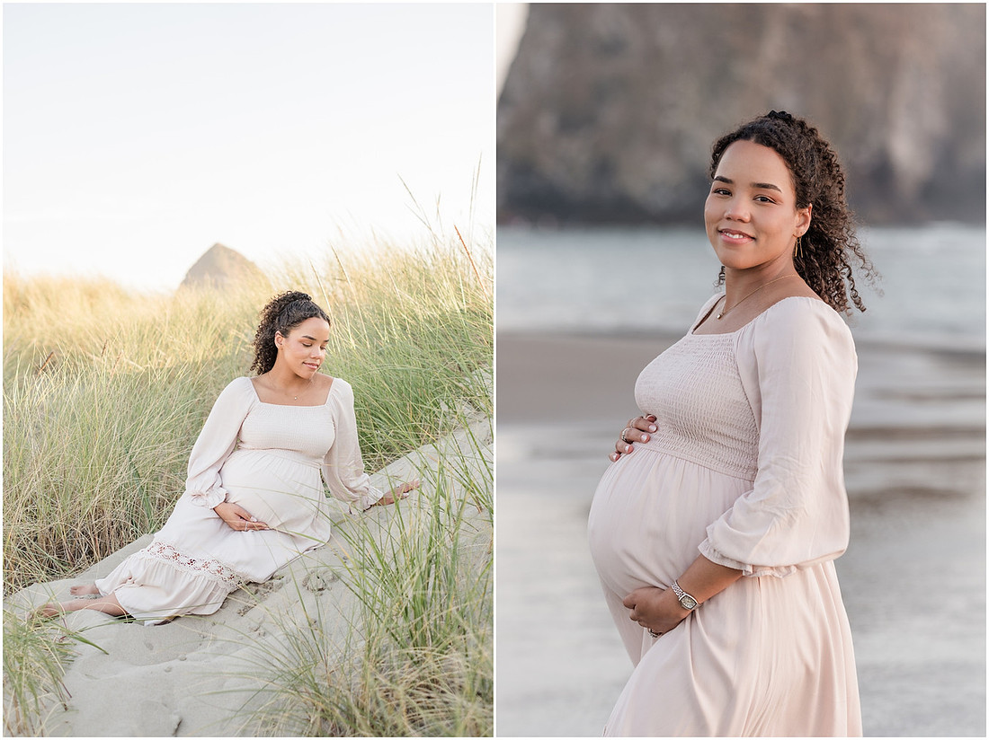 "Maternity pictures", "Oregon coast photographer", "PNW coast photographer", "Haystack Rock maternity pictures"