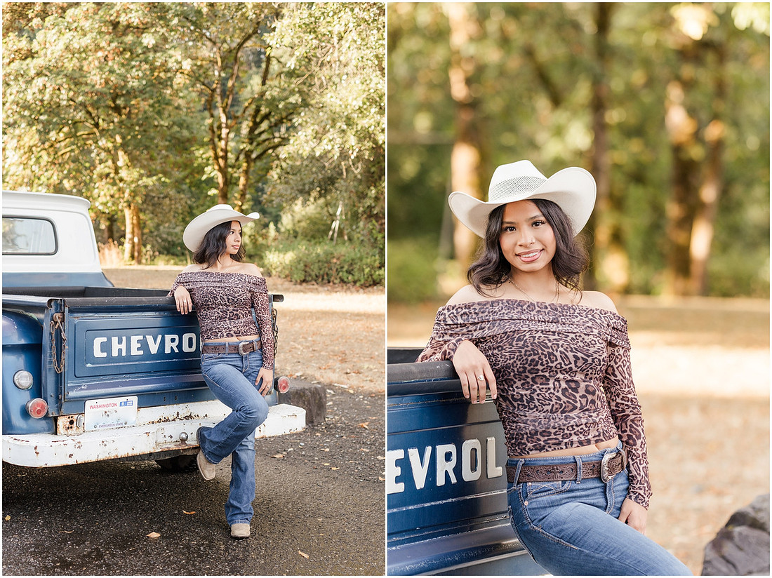 "Country senior session", "Classic Chevy truck", "Battleground Wa Senior photographer", "Woodland Wa High School photographer", "WHS Senior girl", "Class of 2027 photographer", "La Center Wa Senior photographer"