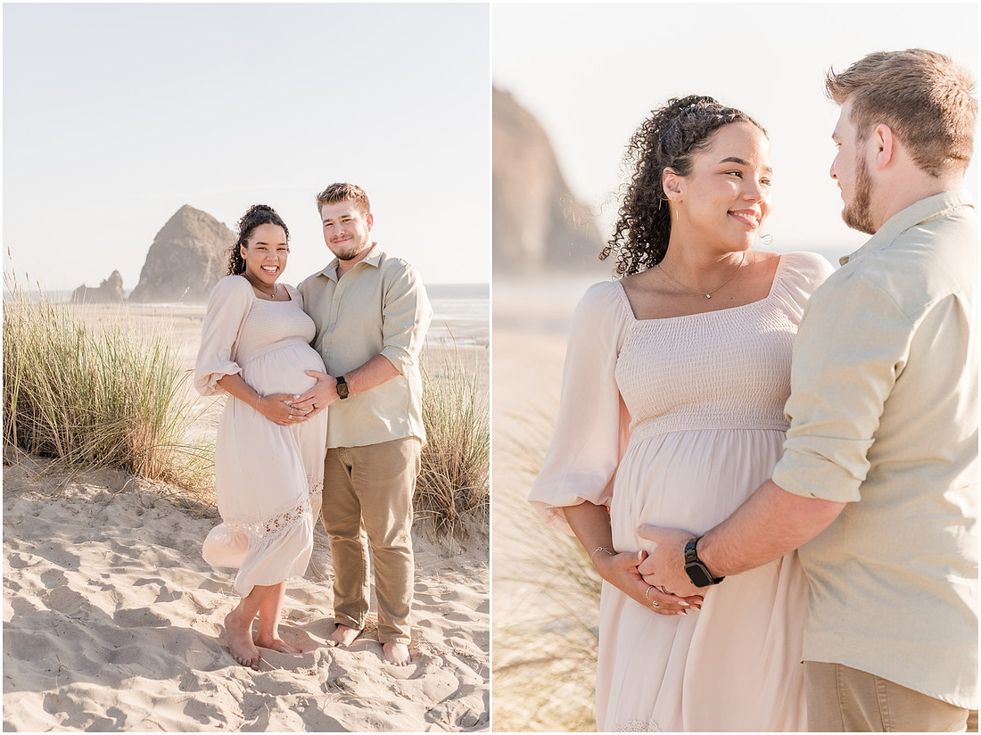 "Maternity pictures", "Oregon coast photographer", "PNW coast photographer", "Haystack Rock maternity pictures"