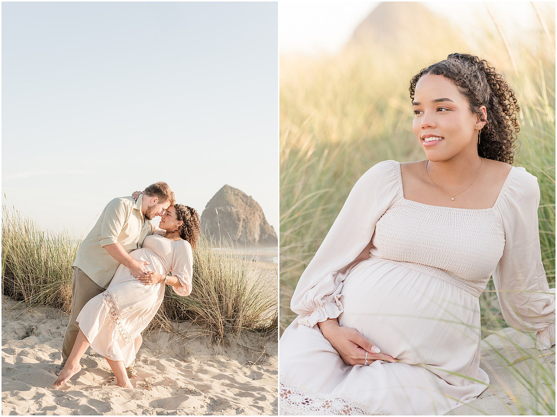 "Maternity pictures", "Oregon coast photographer", "PNW coast photographer", "Haystack Rock maternity pictures"