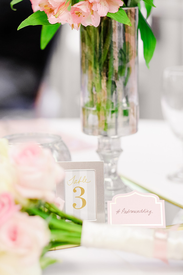 Wedding centerpiece, Table setting, pink