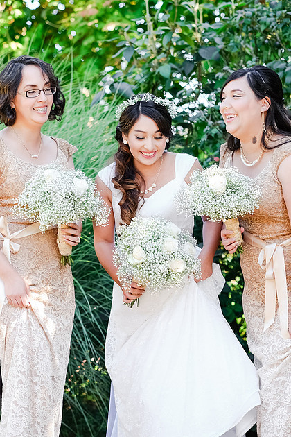 gold ombre bridesmaids dress