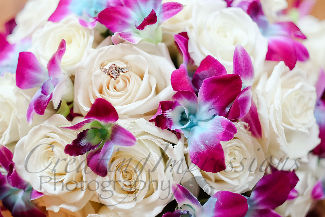 Orchid and rose boquete
