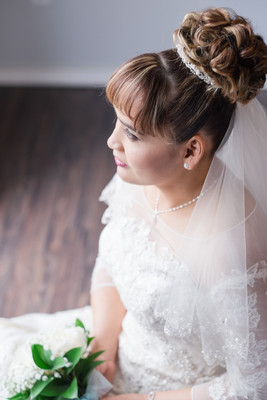 Bride hair, bridal updo