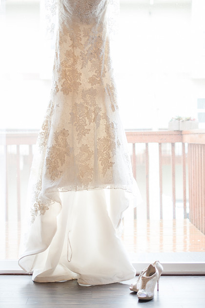 Lace wedding dress, Wedding shoes, Bride bouquet, 