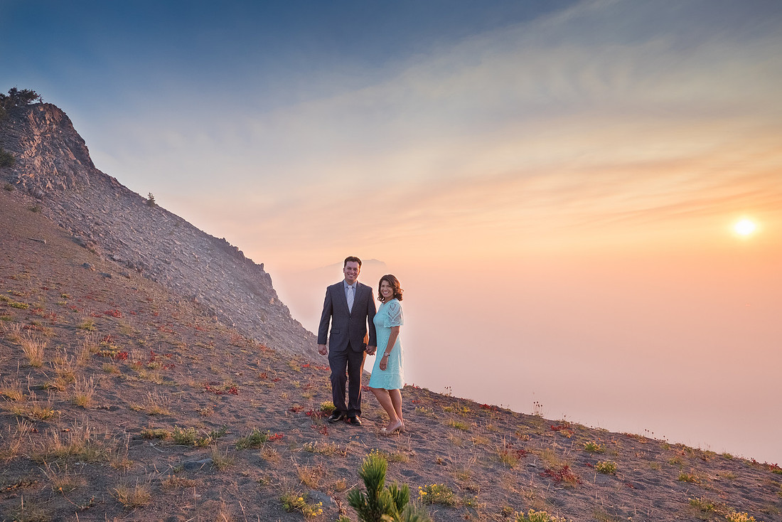 "sunrise session", "Crater lake", "anniversary pictures"