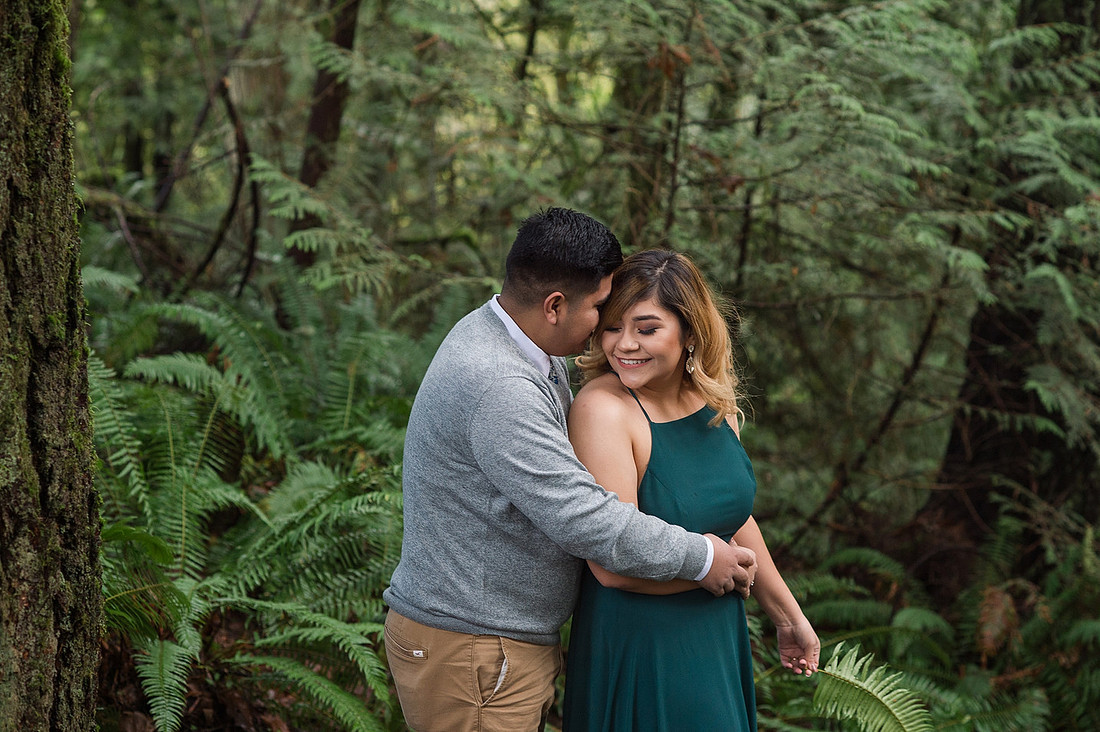 "Woodland engagement pictures" "boho engagement pictures", "green dress", 