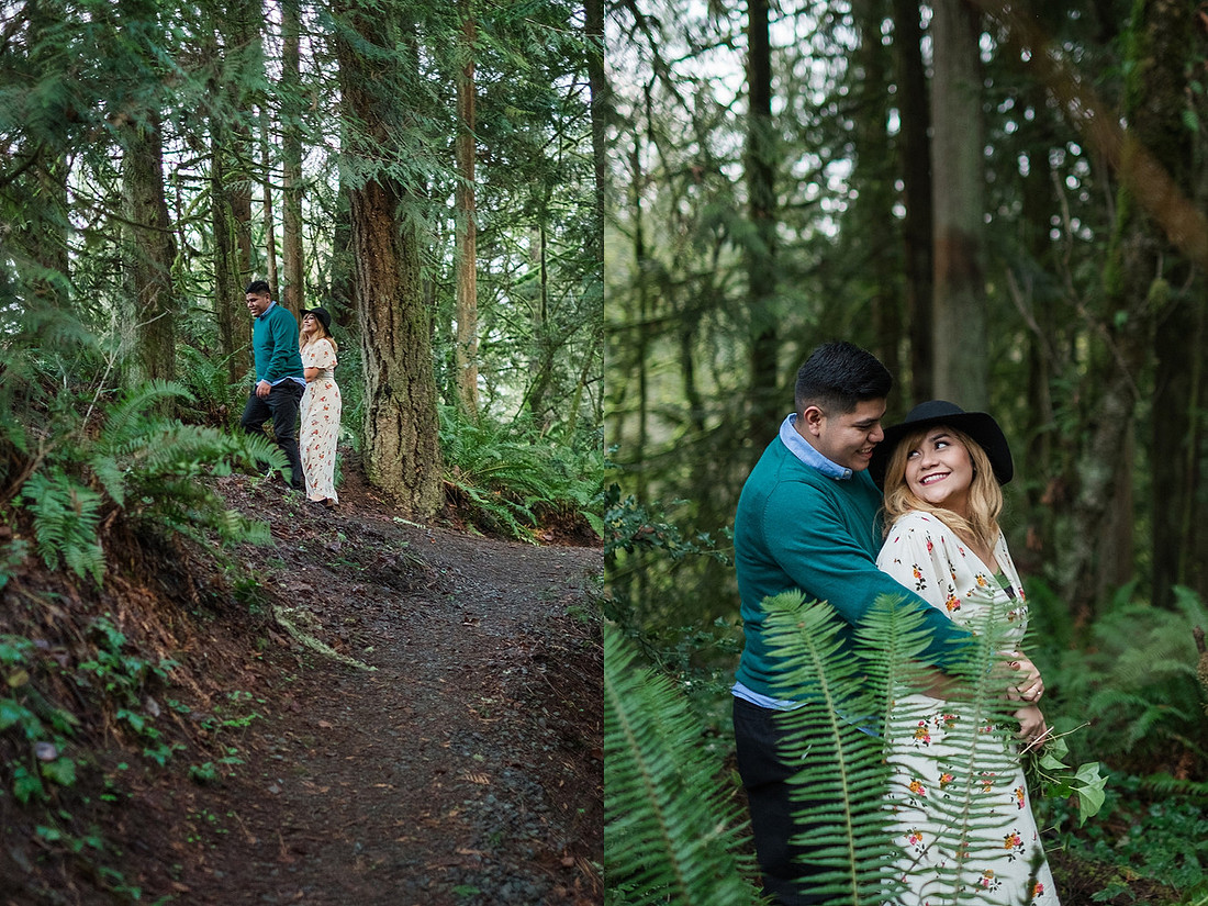 "Woodland engagement pictures" "boho engagement pictures", "floral dress", 