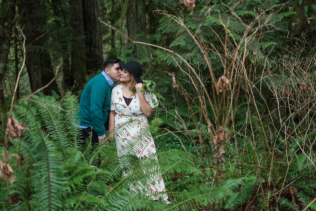 "Woodland engagement pictures" "boho engagement pictures", "floral dress", 