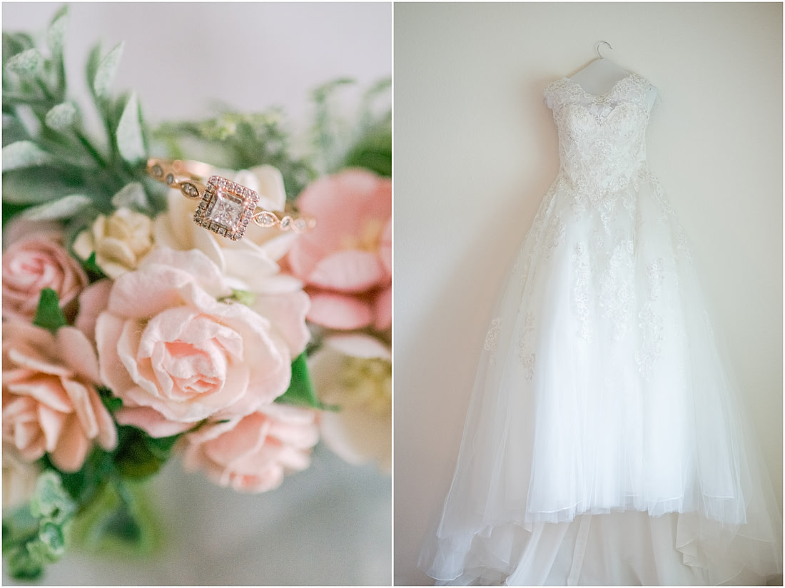 "rainy wedding day", "Pink bouquets", 