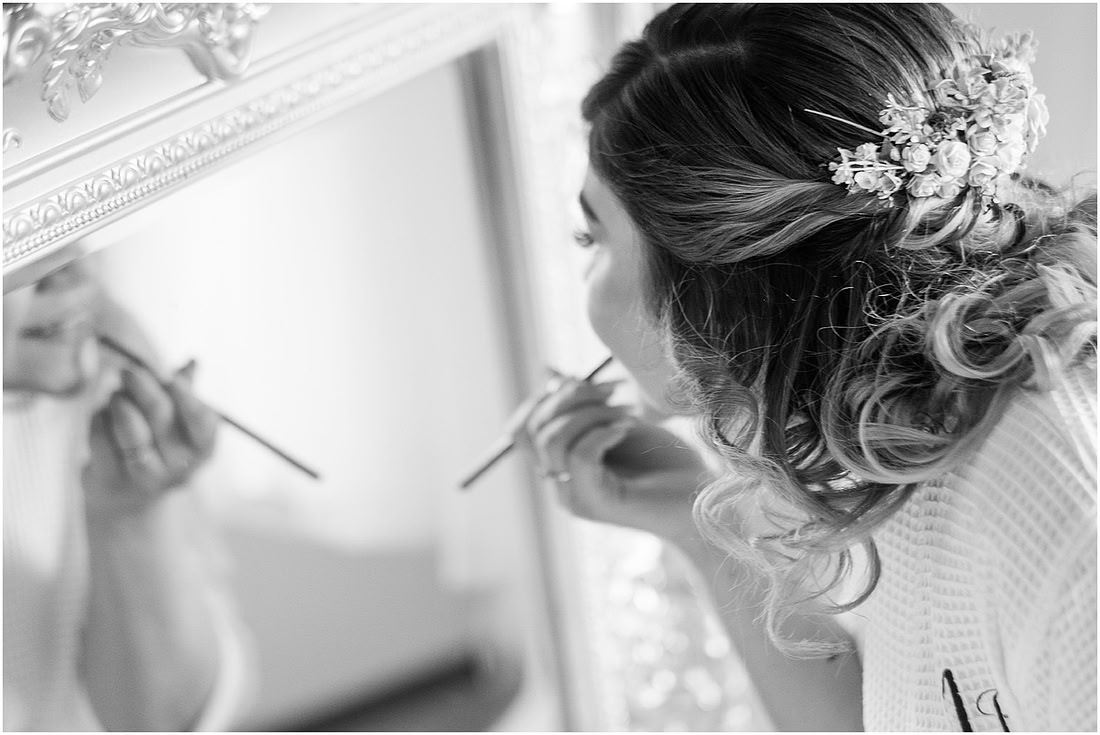 "rainy wedding day", "Pink bouquets", 