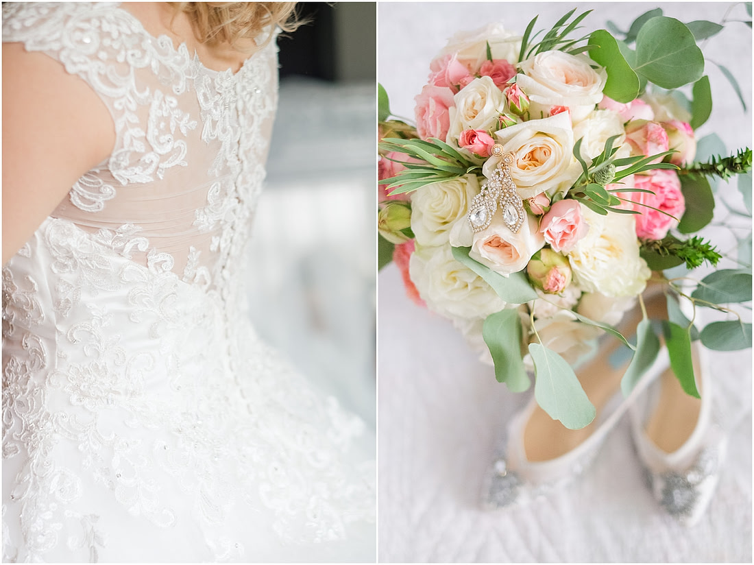 "rainy wedding day", "Pink bouquets", 