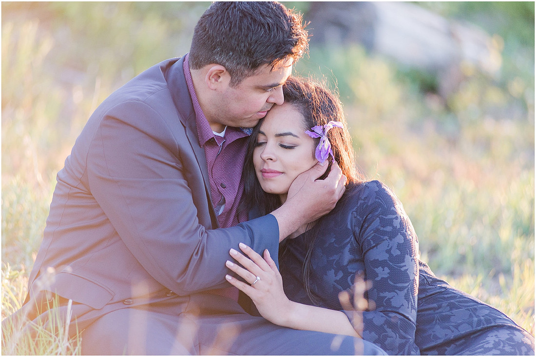 "wildflower engagement photos", "purple lupines", "spring engagement"