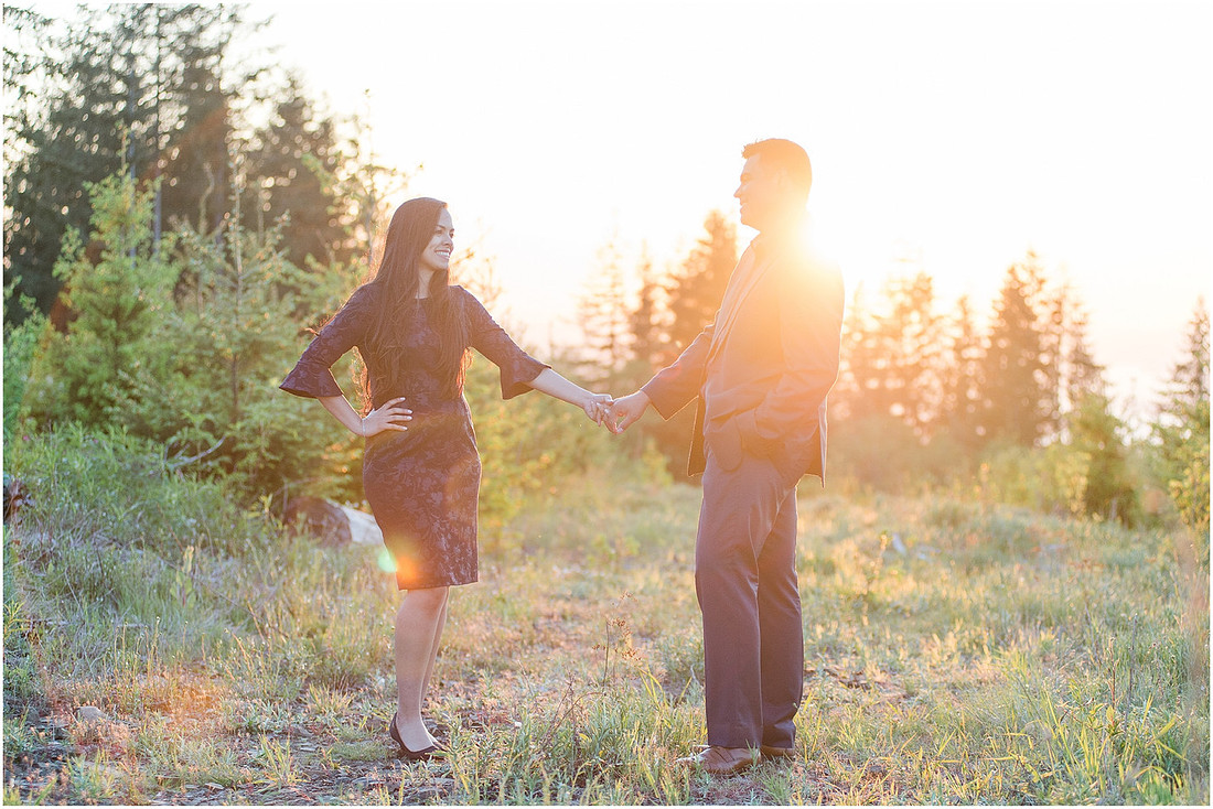 "wildflower engagement photos", "purple lupines", "spring engagement"