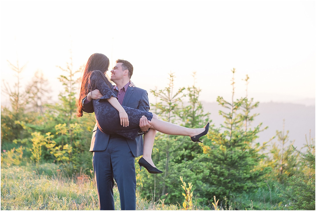 "wildflower engagement photos", "purple lupines", "spring engagement"