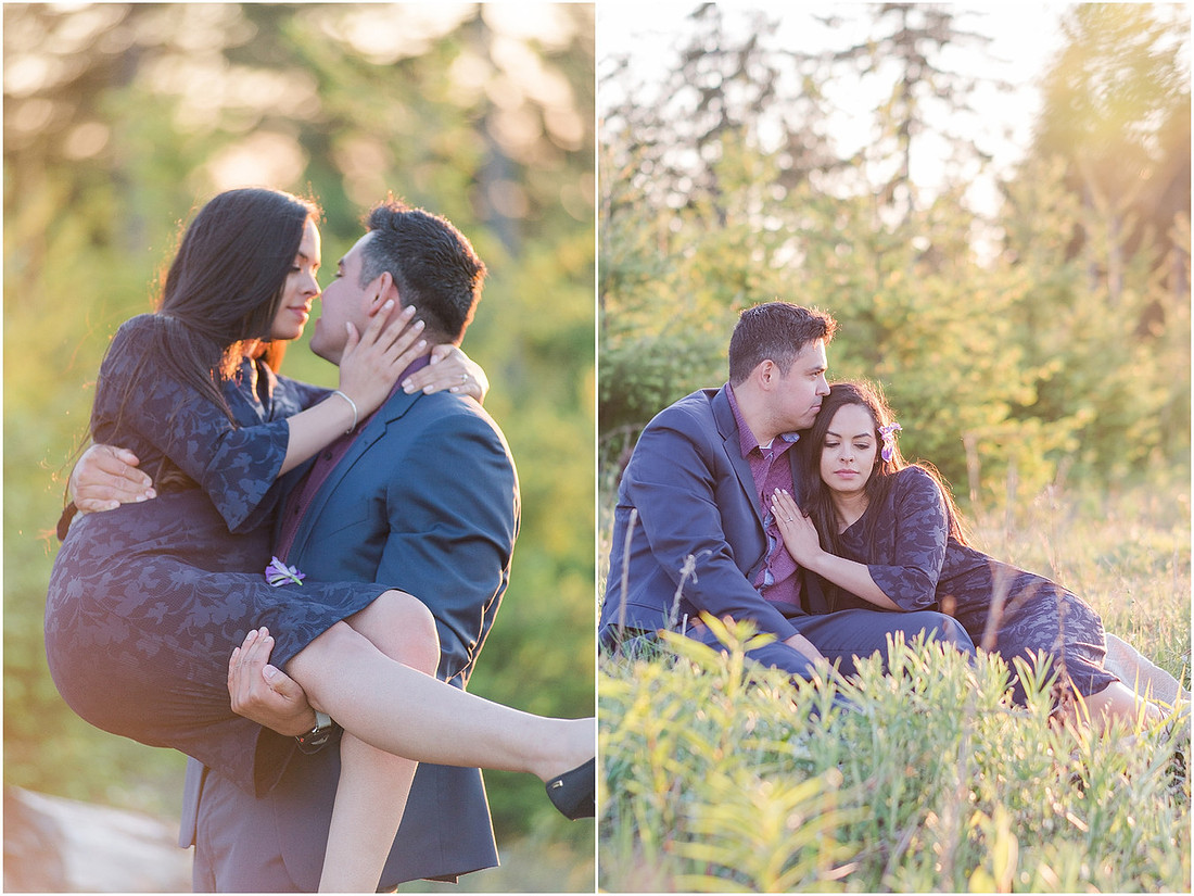 "wildflower engagement photos", "purple lupines", "spring engagement"