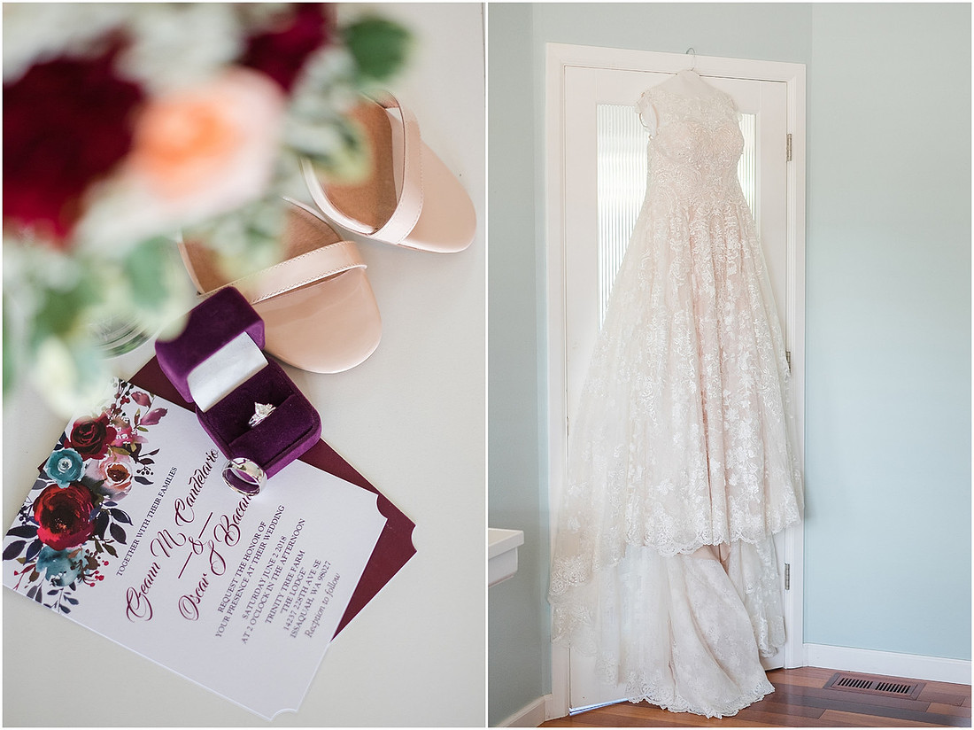 "Trinity tree farm", "Washington Wedding", "Burgundy bridesmaid dress"