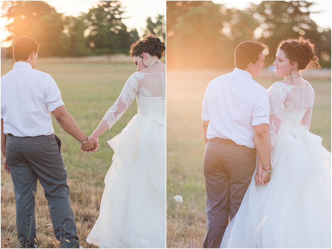 "Burgundy bridesmaids dresses", "Lewisville Park Wedding", "Ivory sunflower bouquet", "PNW Summer wedding"