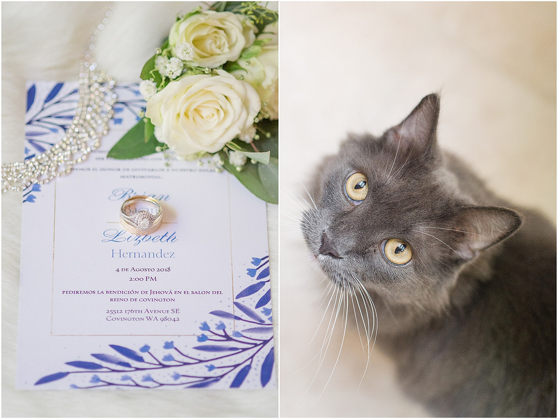 "Bellevue club hotel wedding", "PNW Summer wedding", "First Look", "blue hydrangea bouquet", "Oleg Cassini dress"