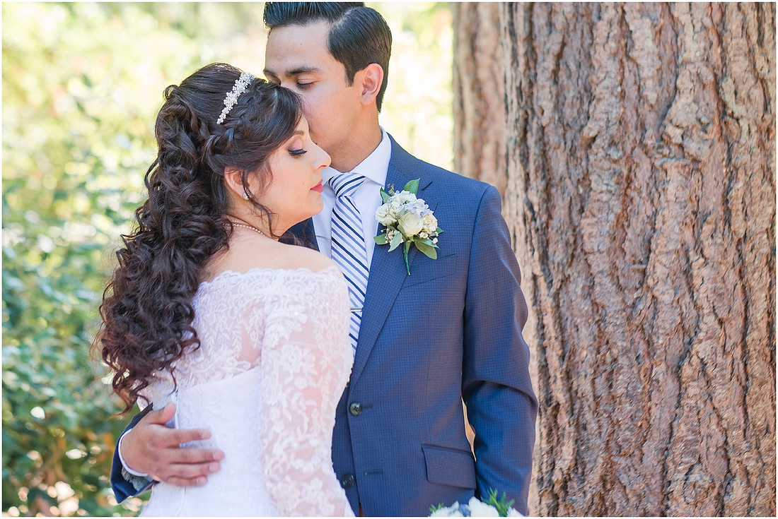 "Bellevue club hotel wedding", "PNW Summer wedding", "First Look", "blue hydrangea bouquet", "Oleg Cassini dress"