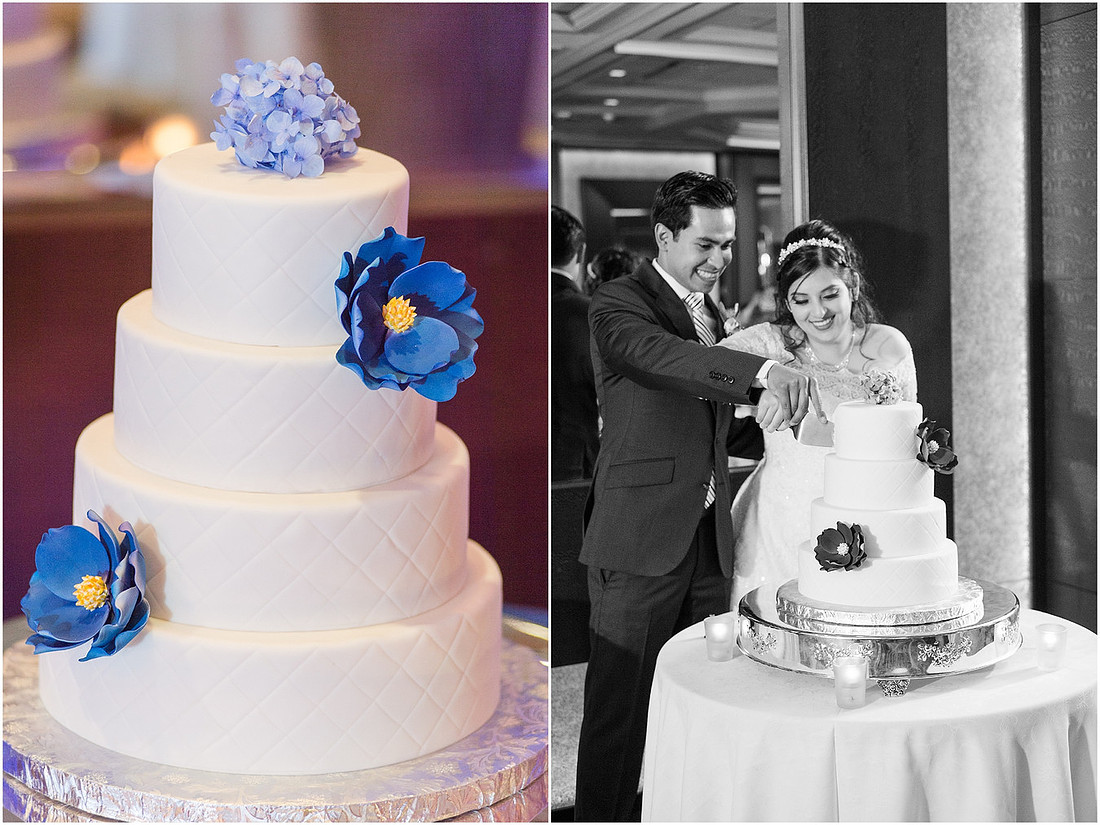 "Bellevue club hotel wedding", "PNW Summer wedding", "First Look", "blue hydrangea bouquet", "Oleg Cassini dress"