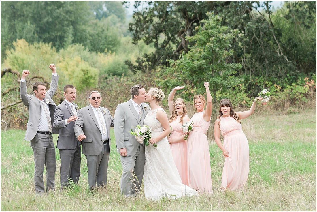 "PNW Fall wedding", "Cookie cake", "Blush bridesmaids dress", "Ridgefield Wa Wedding", "Ridgefield wildlife refuge", "natural light wedding photographer", "Backyard wedding reception", 