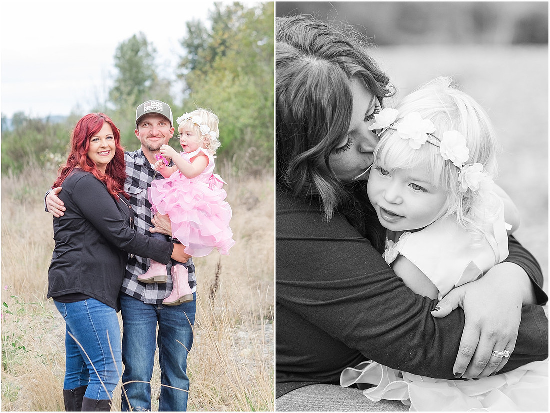 "fall family photos", "two year old girl", "pink dress", "toddler photography", "Cowlitz county photographer", "Clark county photographer"