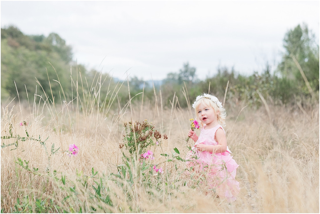 "fall family photos", "two year old girl", "pink dress", "toddler photography", "Cowlitz county photographer", "Clark county photographer"