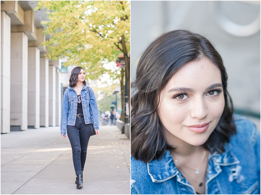 "downtown Portland photo session", "Class of 2019", "Senior session downtown Portland", "City girl senior session"