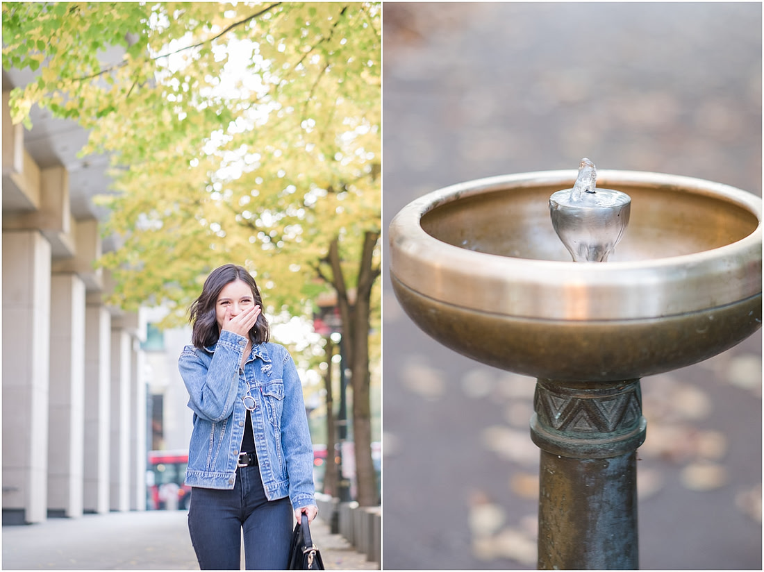 "downtown Portland photo session", "Class of 2019", "Senior session downtown Portland", "City girl senior session"