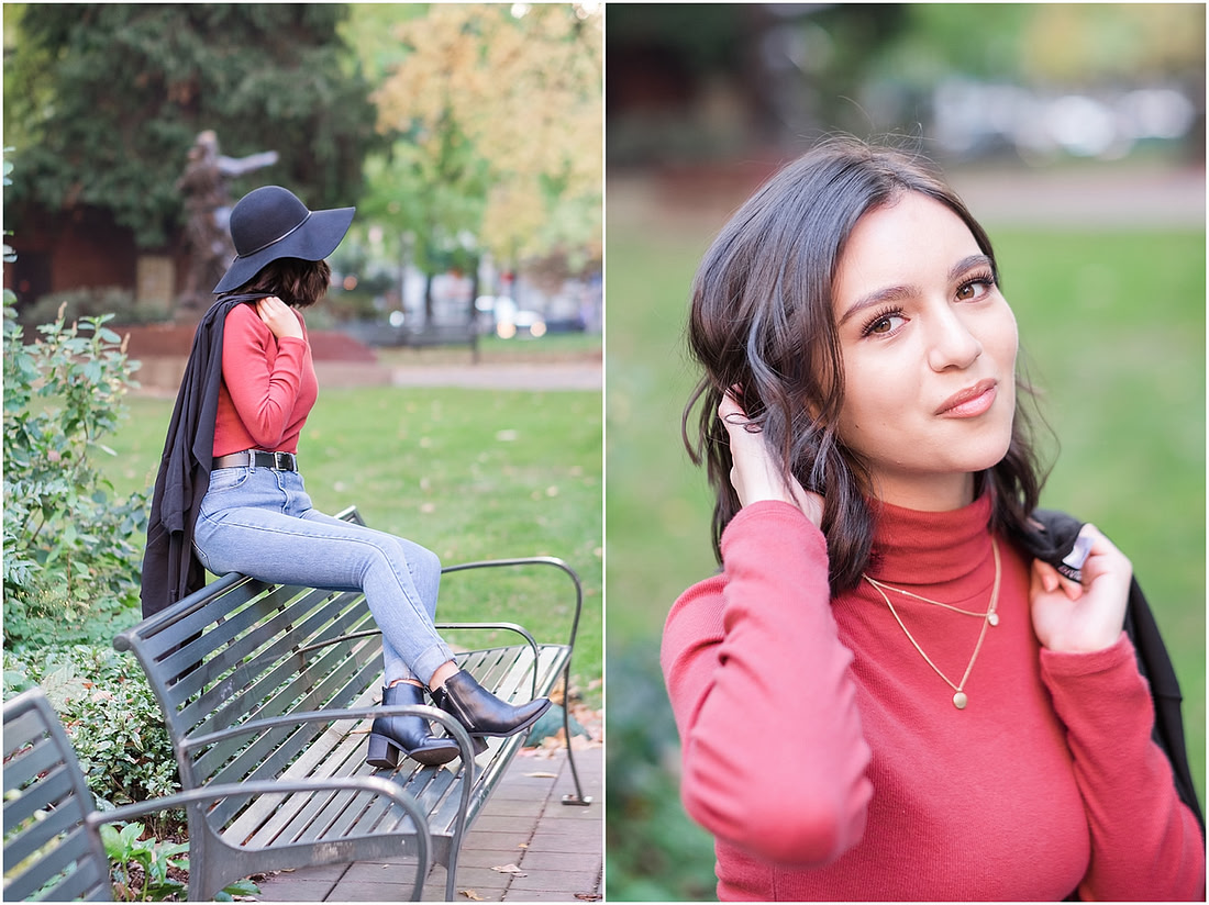 "downtown Portland photo session", "Class of 2019", "Senior session downtown Portland", "City girl senior session"